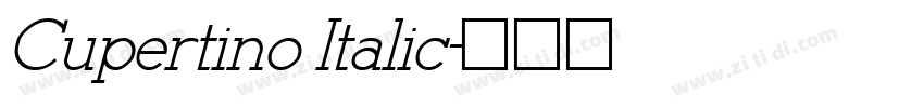 Cupertino Italic字体转换